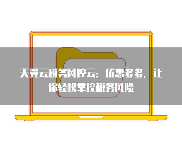 天翼云税务风控云:优惠多多,让你轻松掌控税务风险