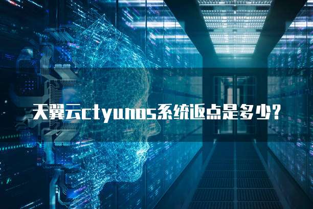 天翼云ctyunos系统返点是多少？