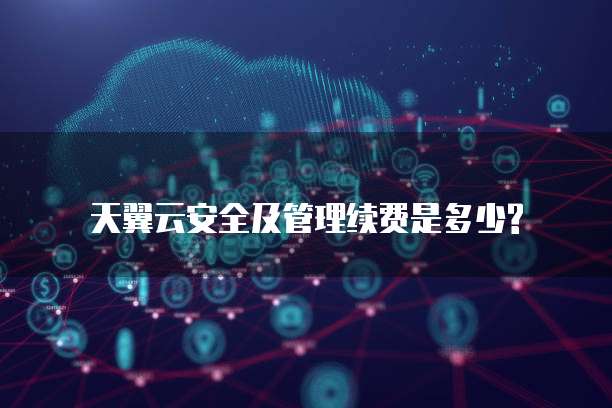 天翼云安全及管理续费是多少?
