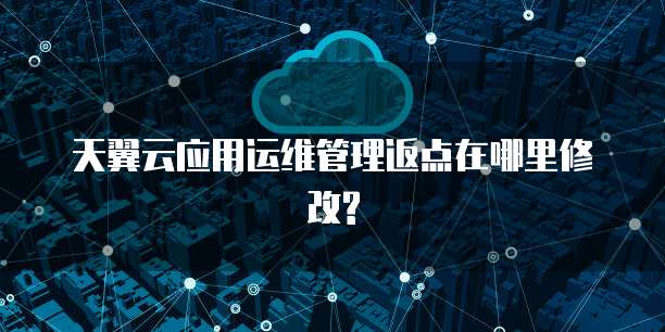天翼云应用运维管理返点在哪里修改?
