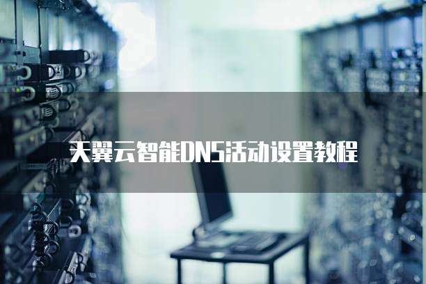 天翼云智能DNS活动设置教程