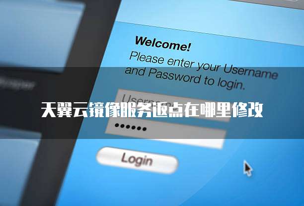 天翼云镜像服务返点在哪里修改
