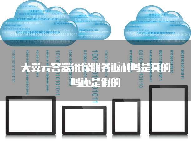 天翼云容器镜像服务返利吗是真的吗还是假的