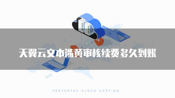 天翼云文本涉黄审核续费多久到账