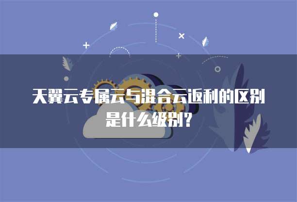 天翼云专属云与混合云返利的区别是什么级别？