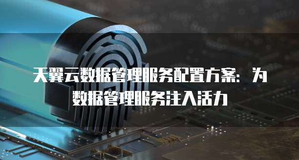 天翼云数据管理服务配置方案:为数据管理服务注入活力