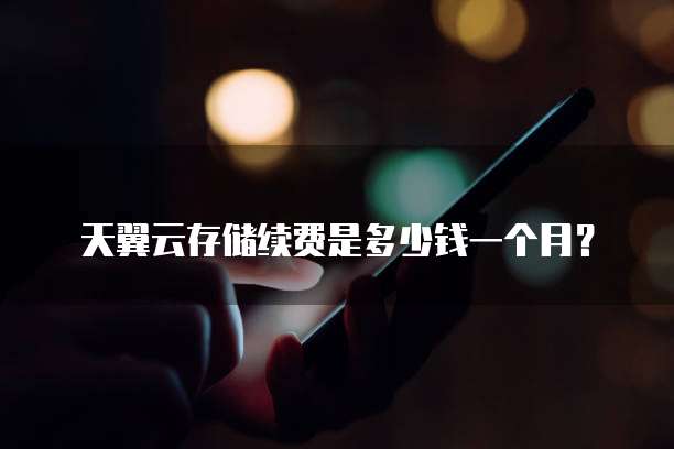 天翼云存储续费是多少钱一个月?