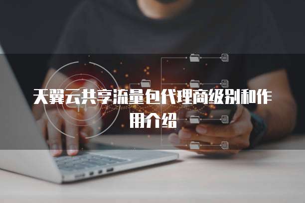 天翼云共享流量包代理商级别和作用介绍
