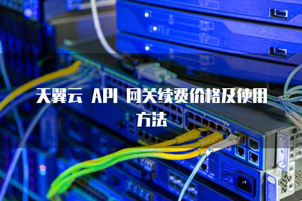 天翼云 API 网关续费价格及使用方法