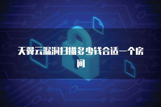 天翼云漏洞扫描多少钱合适一个房间