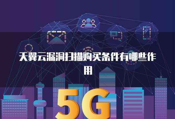 天翼云漏洞扫描购买条件有哪些作用
