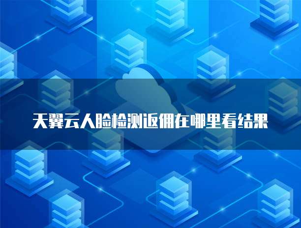 天翼云人脸检测返佣在哪里看结果