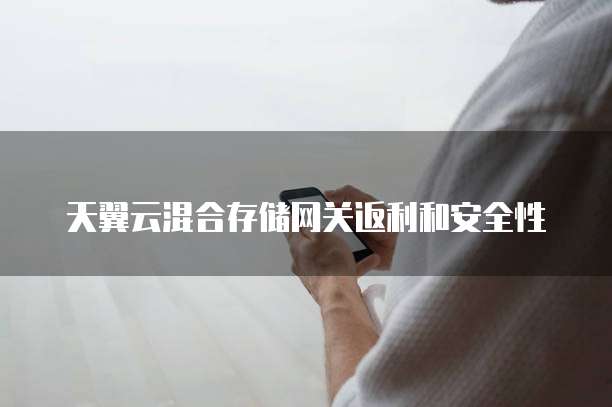 天翼云混合存储网关返利和安全性
