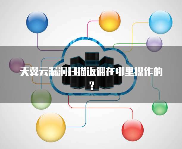 天翼云漏洞扫描返佣在哪里操作的?