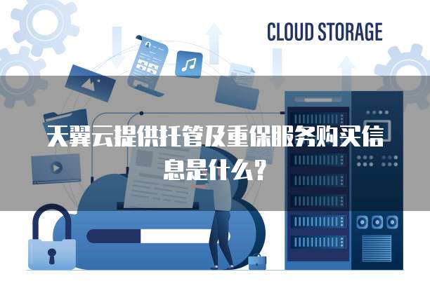 天翼云提供托管及重保服务购买信息是什么?
