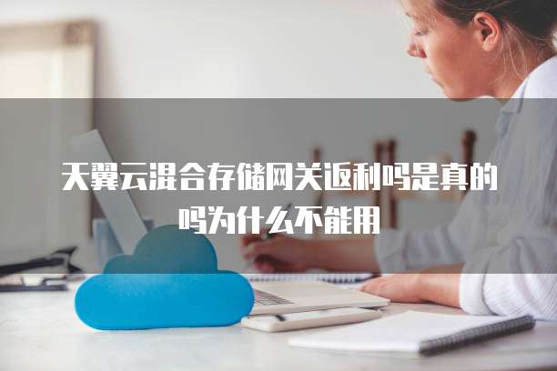 天翼云混合存储网关返利吗是真的吗为什么不能用