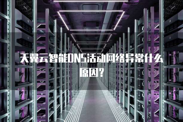 天翼云智能DNS活动网络异常什么原因?
