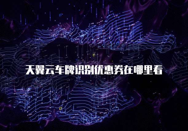 天翼云车牌识别优惠券在哪里看