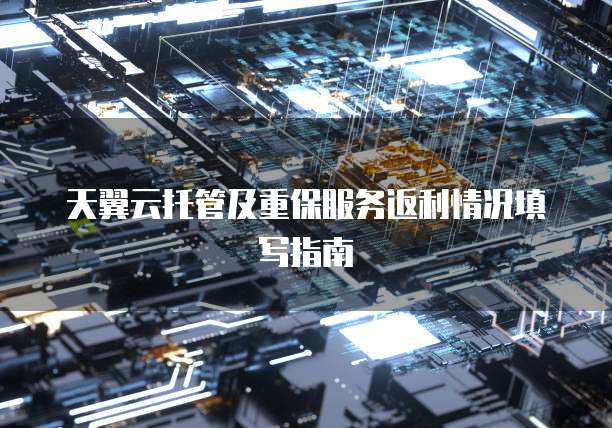 天翼云托管及重保服务返利情况填写指南