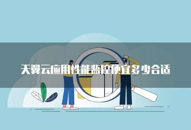 天翼云应用性能监控便宜多少合适