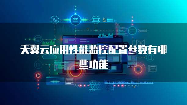 天翼云应用性能监控配置参数有哪些功能
