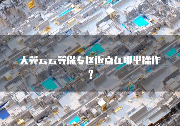 天翼云云等保专区返点在哪里操作?