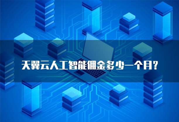 天翼云人工智能佣金多少一个月?