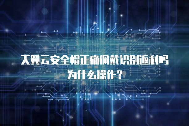 天翼云安全帽正确佩戴识别返利吗为什么操作?