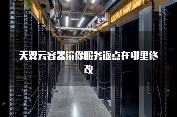 天翼云容器镜像服务返点在哪里修改