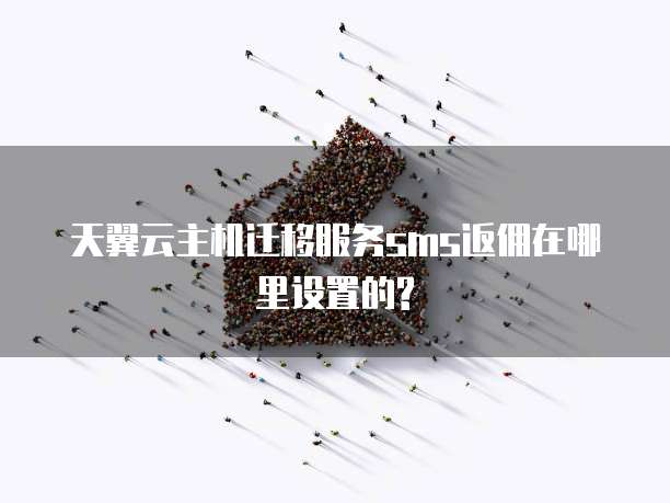 天翼云主机迁移服务sms返佣在哪里设置的?