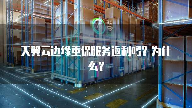 天翼云边缘重保服务返利吗?为什么?
