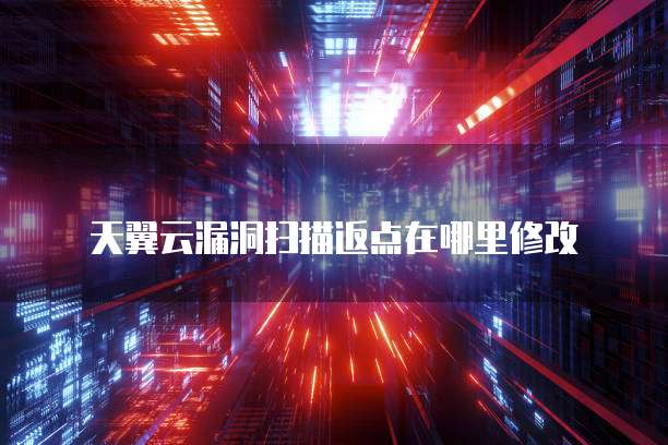 天翼云漏洞扫描返点在哪里修改