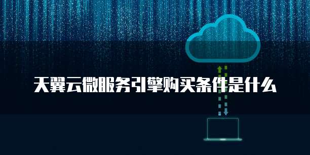 天翼云微服务引擎购买条件是什么