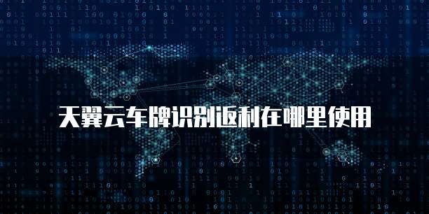 天翼云车牌识别返利在哪里使用