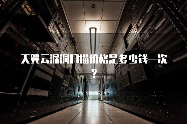 天翼云漏洞扫描价格是多少钱一次？