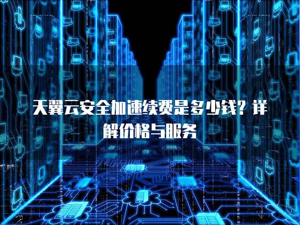天翼云安全加速续费是多少钱？详解价格与服务