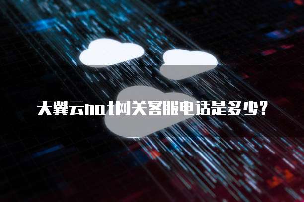 天翼云nat网关客服电话是多少?