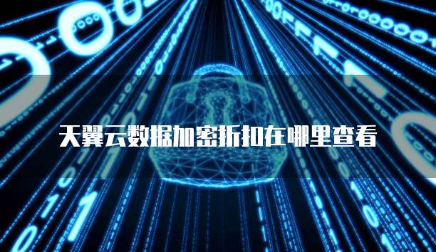 天翼云数据加密折扣在哪里查看