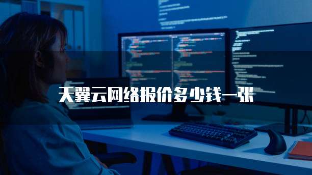 天翼云网络报价多少钱一张