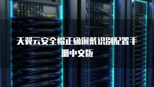 天翼云安全帽正确佩戴识别配置手册中文版