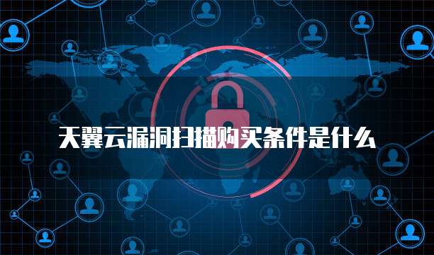 天翼云漏洞扫描购买条件是什么