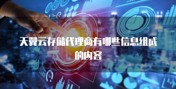 天翼云存储代理商有哪些信息组成的内容