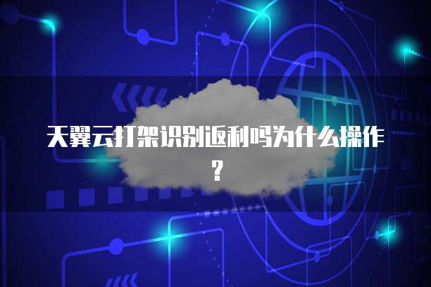 天翼云打架识别返利吗为什么操作?