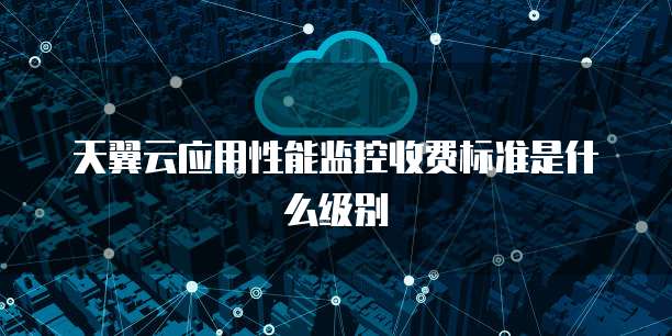 天翼云应用性能监控收费标准是什么级别