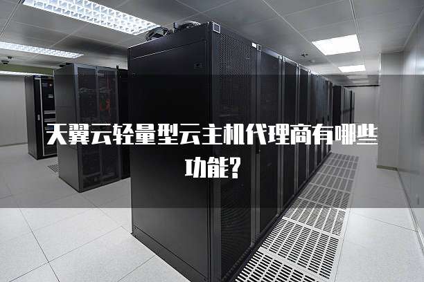 天翼云轻量型云主机代理商有哪些功能?
