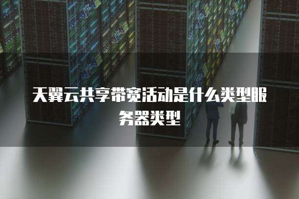 天翼云共享带宽活动是什么类型服务器类型