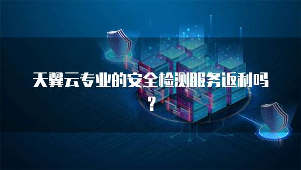 天翼云专业的安全检测服务返利吗?