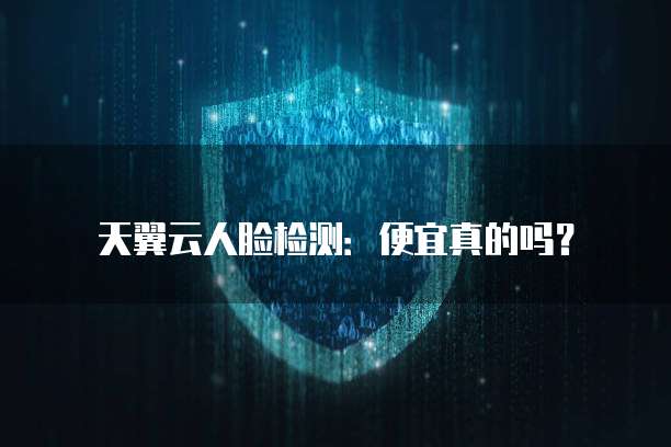 天翼云人脸检测:便宜真的吗?