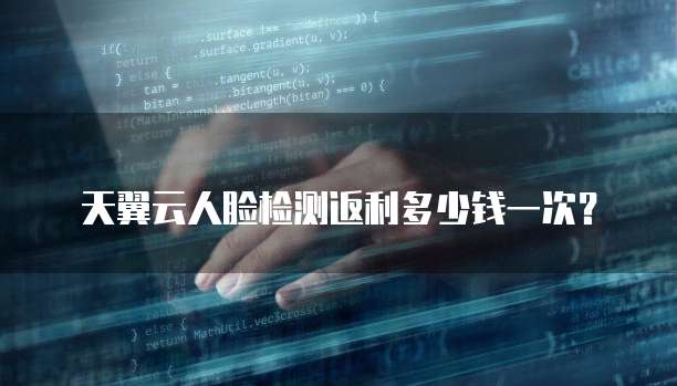 天翼云人脸检测返利多少钱一次?