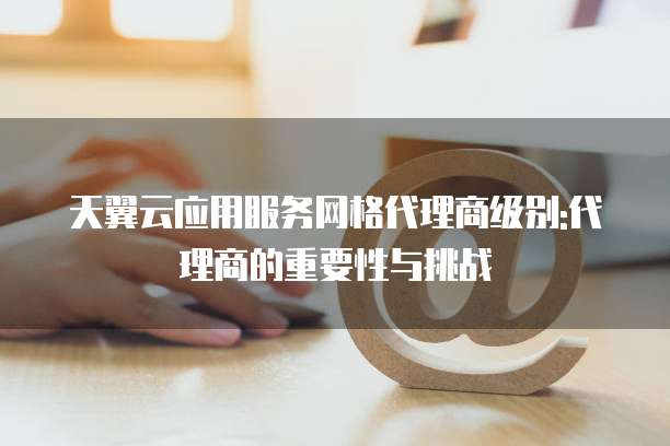 天翼云应用服务网格代理商级别:代理商的重要性与挑战